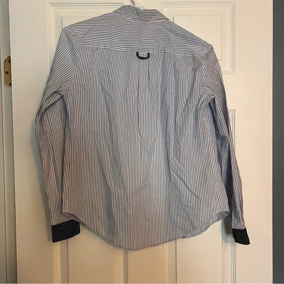 Anthropologie Edme & Esyllte Blue Striped Button Down‎ Shirt - Picture 2 of 7